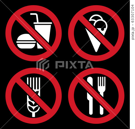 No food and drink, No ice cream, Gluten free and 63307104