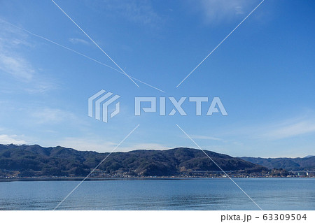 遊覧船から諏訪湖の風景 63309504