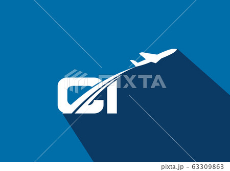 Initial Letter with Aviation Logo Design, Air, Airline, Airplane and Travel Logo template. 63309863