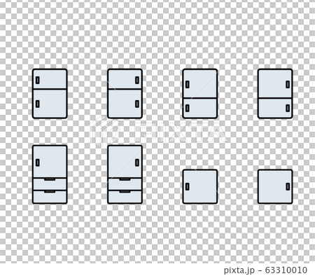冷蔵庫のアイコン シンプル イラスト ベクターのイラスト素材