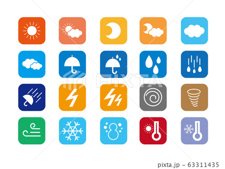 天気 アイコン イラスト ベクター eps 素材 63311435
