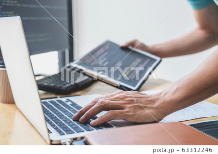 Young Professional programmer working at Young Professional programmer working at 63312246