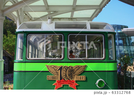 11 oct 2008 old green Peak Tram display at the 63312768