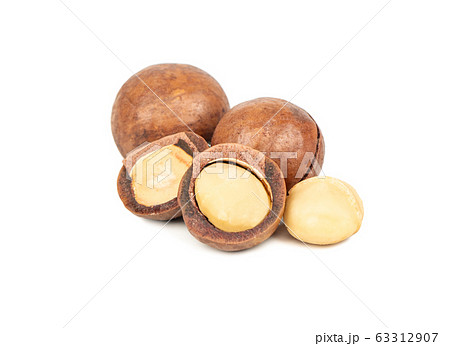 Macadamia nut isolated Macadamia nut isolated 63312907