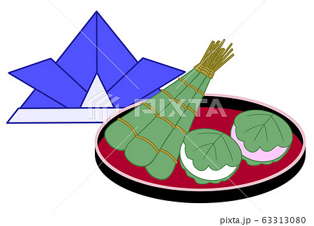こどもの日 柏餅とちまき のイラスト素材