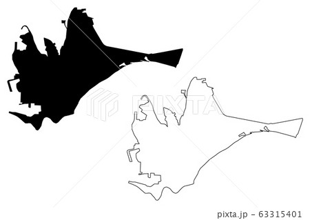 Galati City (Republic of Romania) map vector 63315401