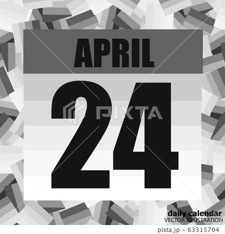 April 24 icon. For planning important day. Banner for holidays and special days. Twenty-fourth of april. April 24 icon. For planning important day. Banner for holidays and special days. Twenty-fourth of april. 63315704