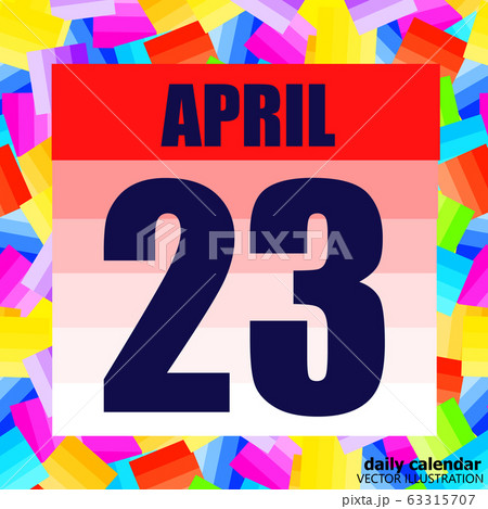 April 23 icon. For planning important day. Banner for holidays and special days. April twenty third. April 23 icon. For planning important day. Banner for holidays and special days. April twenty third. 63315707