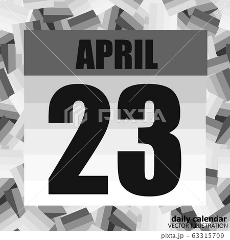 April 23 icon. For planning important day. Banner for holidays and special days. April twenty third. 63315709