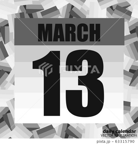 March 13 icon. For planning important day. Banner for holidays and special days. March 13th. Vector. March 13 icon. For planning important day. Banner for holidays and special days. March 13th. Vector. 63315790