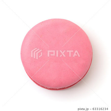 Top view of pink macaron Top view of pink macaron 63316234