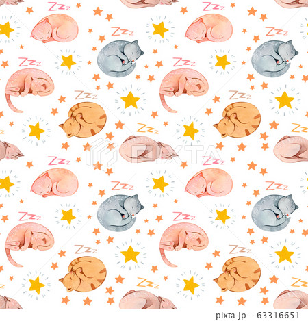 Watercolor hand painted seamless pattern, texture, background, backdrop  63316651