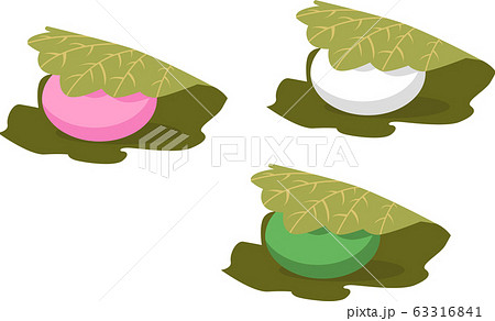 イラスト素材 かしわ餅 柏餅 和菓子 スイーツ デザート ベクター イラスト素材 かしわ餅 柏餅 和菓子 スイーツ デザート ベクター 63316841