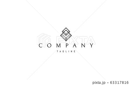 Vector logo on which an abstract image of a pattern of rhombuses. Vector logo on which an abstract image of a pattern of rhombuses. 63317816