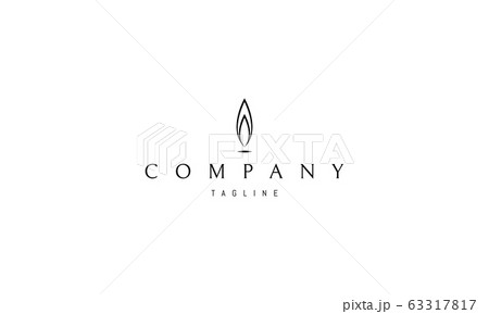 Vector logo on which an abstract image of a candle flame. Vector logo on which an abstract image of a candle flame. 63317817