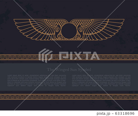 Vector design template Egyptian fertility goddess Isis isolated on the hand-drawn background from 63318696