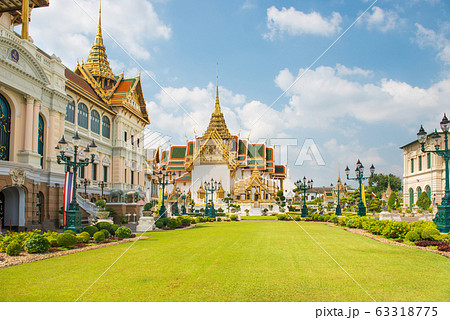 View of Grand Palace complex in Bangkok View of Grand Palace complex in Bangkok 63318775