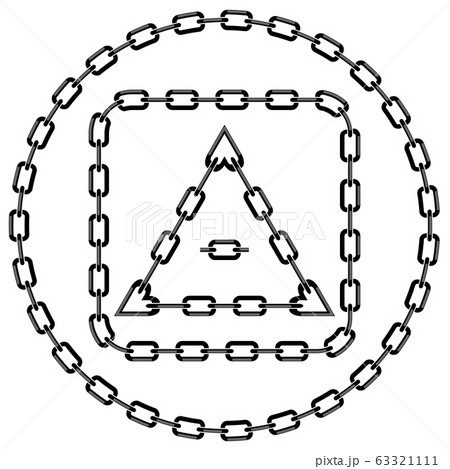 Set of Circle Chain Frames Isolated on White Background Set of Circle Chain Frames Isolated on White Background 63321111