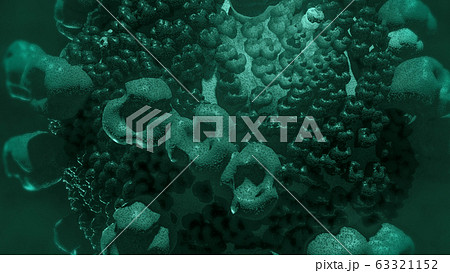 Coronavirus 2019-nCoV Wuhan. SARS-CoV-2 known as 2019-nCoV, COVID-19. Realistic medical illustration 3d render 63321152