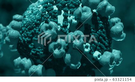 Coronavirus 2019-nCoV Wuhan. SARS-CoV-2 known as 2019-nCoV, COVID-19. Realistic medical illustration 3d render 63321154