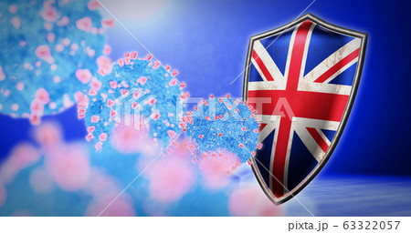 fight of the United Kingdom with coronavirus - 3D render fight of the United Kingdom with coronavirus - 3D render 63322057