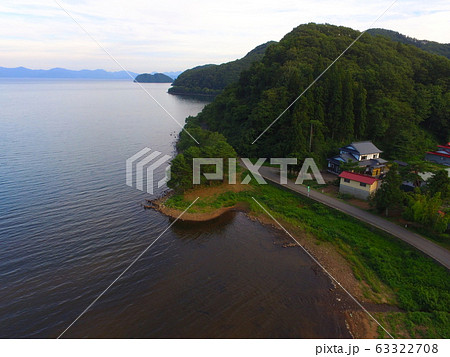 猪苗代湖〜ドローンで空撮(福島県会津若松市湊町大字赤井字屋敷) 猪苗代湖〜ドローンで空撮(福島県会津若松市湊町大字赤井字屋敷) 63322708