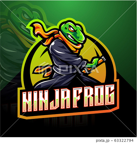 Ninja frog esport mascot logo Ninja frog esport mascot logo 63322794