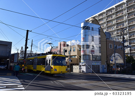 環七を横切る東急世田谷線 63323195