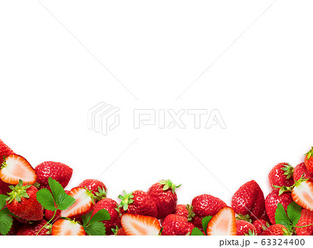 背景-フルーツ-苺-白バック 背景-フルーツ-苺-白バック 63324400