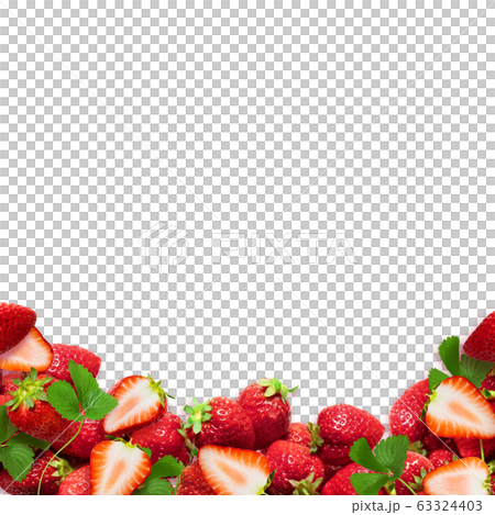 背景-フルーツ-苺-白バック 背景-フルーツ-苺-白バック 63324403