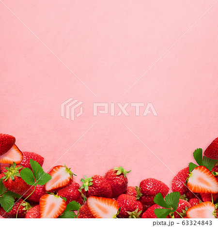 Background-fruit-strawberry-pink - Stock Illustration [63324843] - PIXTA