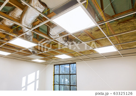 Air conditioning system attached to attic ceiling, 63325126