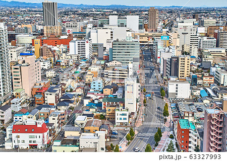 高崎駅周辺の住宅街 群馬県高崎市 の写真素材