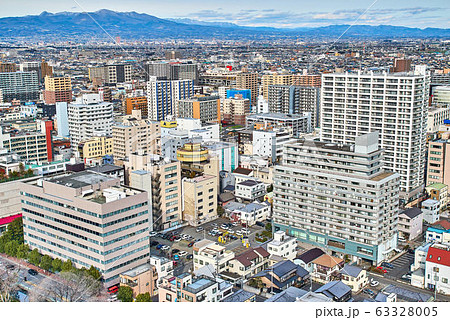 高崎駅周辺の住宅街 群馬県高崎市 の写真素材