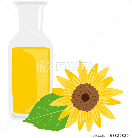 ひまわりオイルとひまわりの花 ひまわりオイルとひまわりの花 63329326