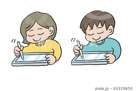 タブレットするこども タブレットするこども 63329650
