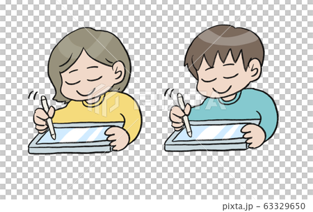 タブレットするこども タブレットするこども 63329650