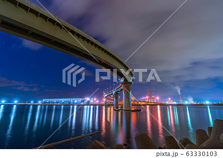 四日市の夜景 いなばポートライン 【三重県】 四日市の夜景 いなばポートライン 【三重県】 63330103