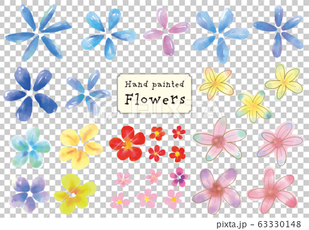 ベクターイラスト デザイン Ai インクで描いたような花のイメージ 背景透明のイラスト素材