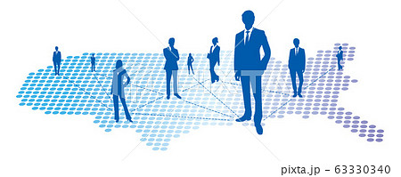 USA map Social Networking Service Vector 63330340