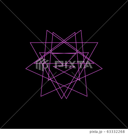 Abstract geometric shape of lines. Vector outline 63332268