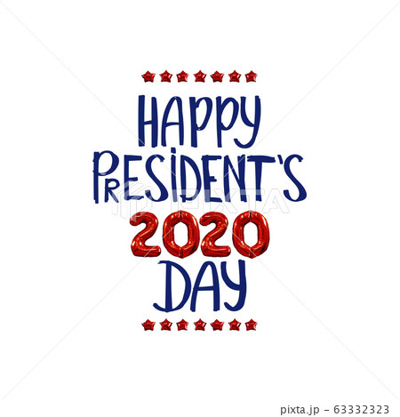 Happy Presidents Day with 3D realistic stars 63332323