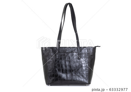 women black leather bag isolated on white background women black leather bag isolated on white background 63332977