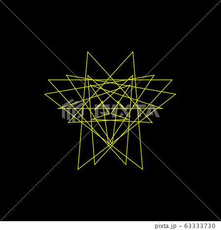 Abstract geometric shape of lines. Vector outline Abstract geometric shape of lines. Vector outline 63333730