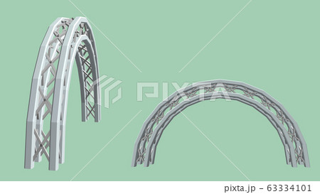 Arch Truss. 3D Vector illustration. 63334101