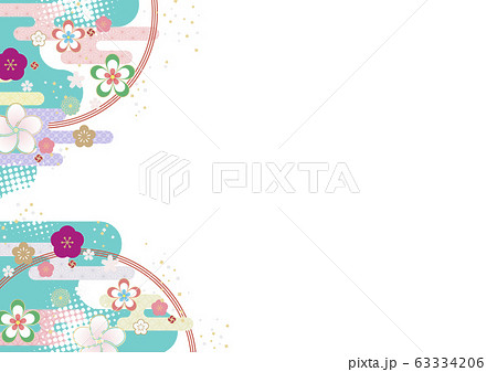 伝統的な和柄模様 63334206