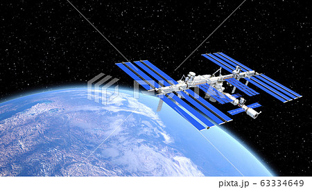 ISS国際宇宙ステーション　perming3DCGイラスト素材 63334649