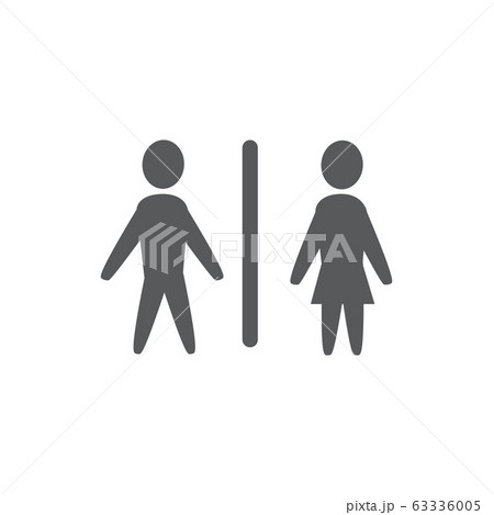 Toilet icon on white background 63336005