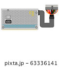 Vector for Power supply with white background, power supply is path of personal computer or desktop computer. A power supply is a component that supplies power to at least one electric load 63336141
