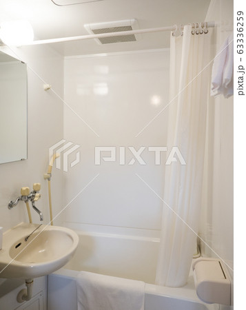 ホテルのユニットバスの写真素材